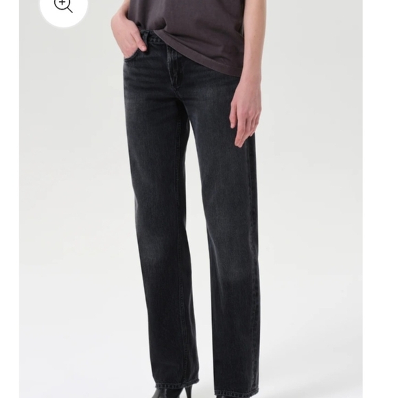 Agolde Dark Gray Women's Straight Leg Jeans